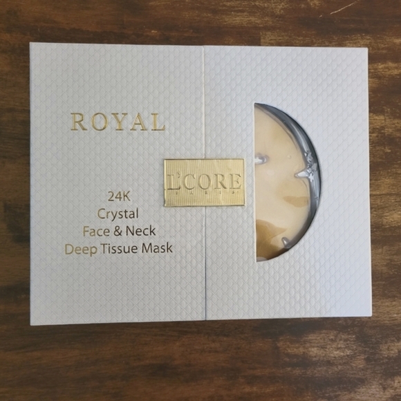 L'Core 24K Crystal Face & Neck Deep Tissue Mask 12/face 12/neck NWB - Picture 1 of 6